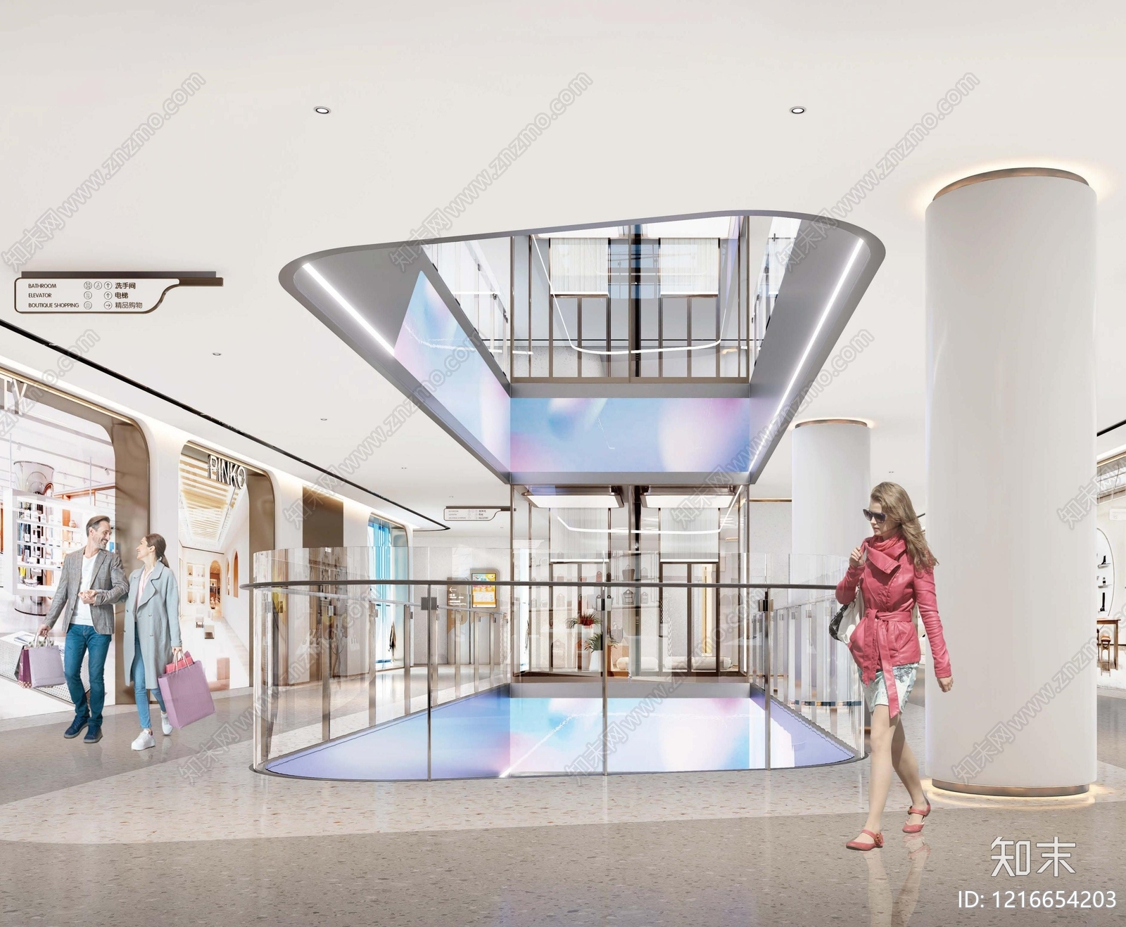 现代商场施工图下载【ID:1216654203】