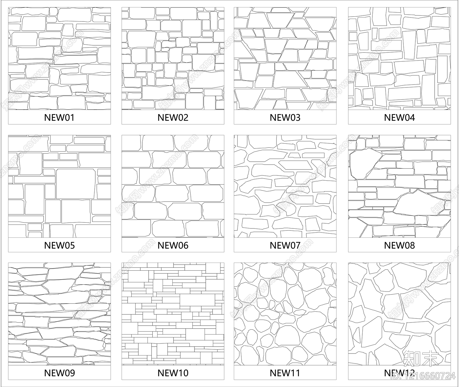现代简约填充图案施工图下载【ID:1216660724】