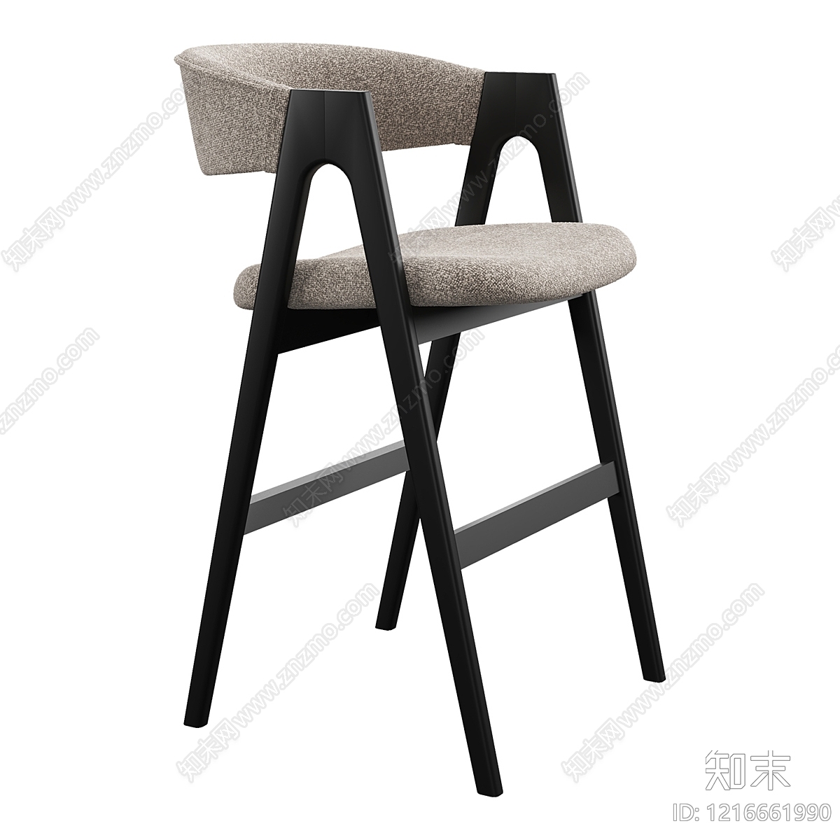 现代简约吧椅3D模型下载【ID:1216661990】