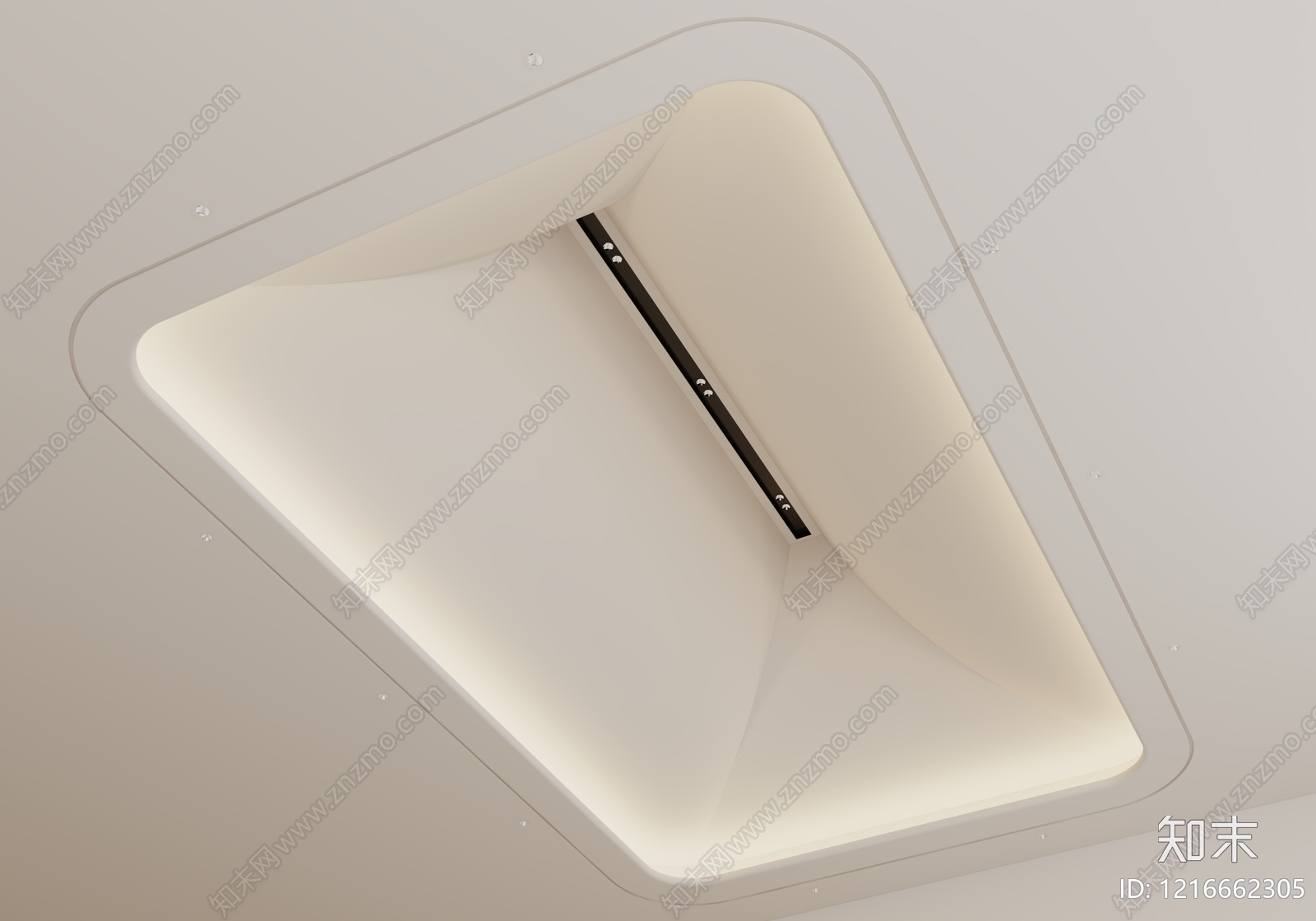 奶油风吊顶3D模型下载【ID:1216662305】