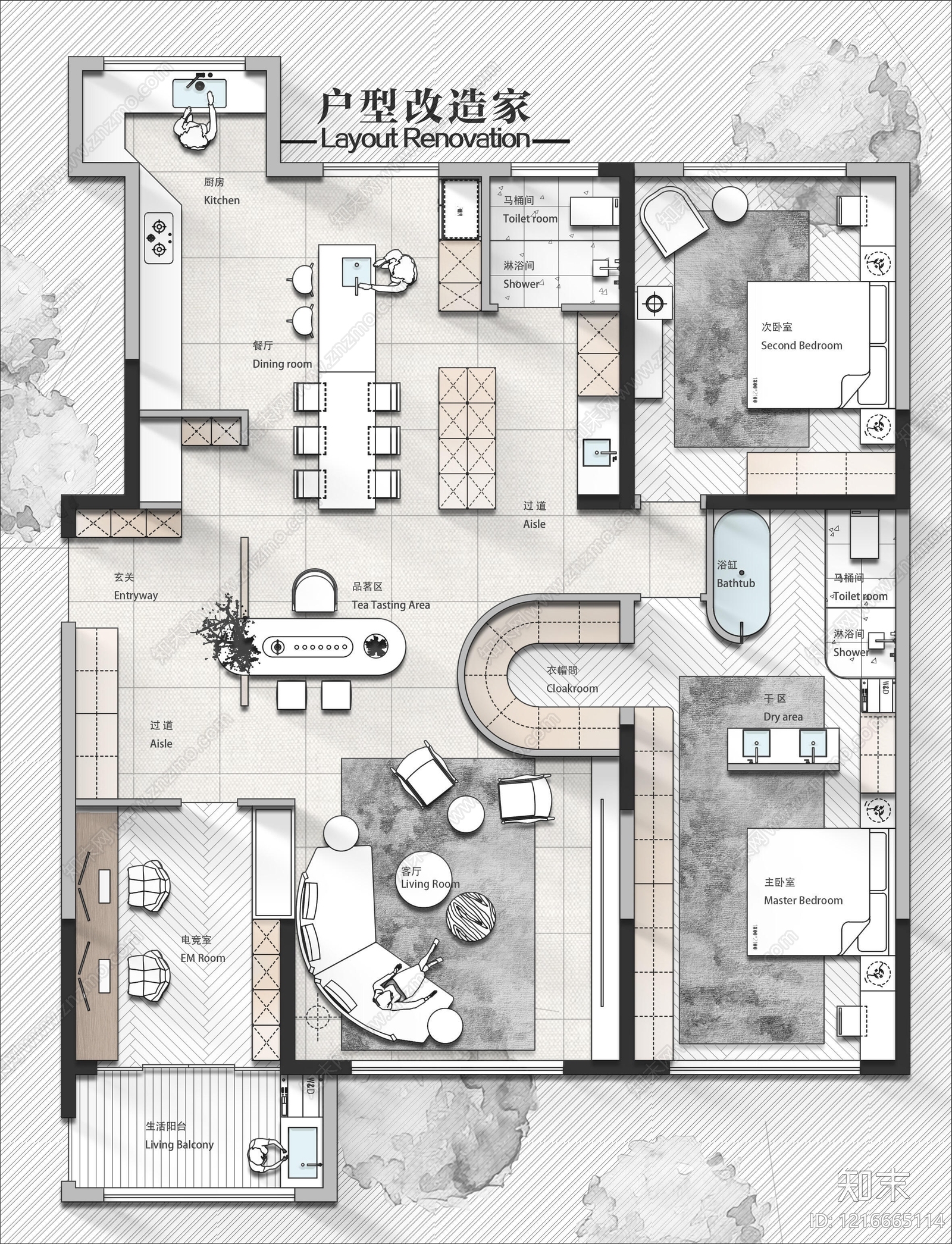 原始户型图施工图下载【ID:1216665114】