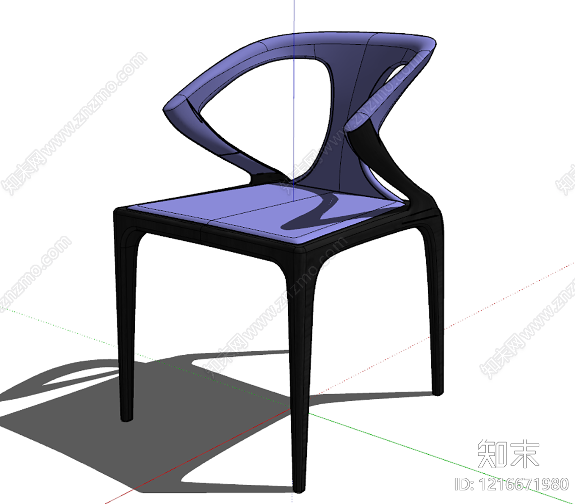现代极简餐椅SU模型下载【ID:1216671980】