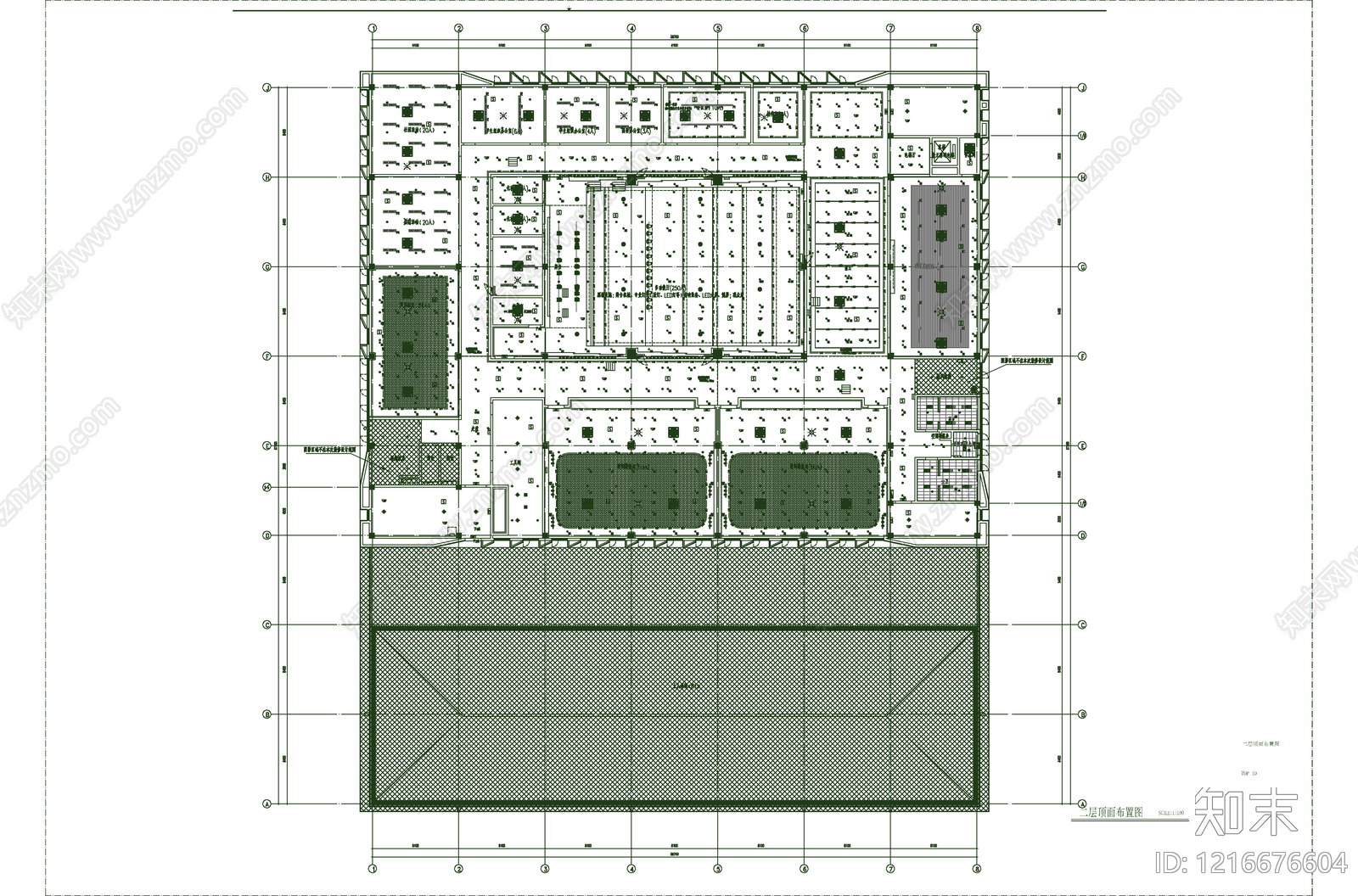 现代学校cad施工图下载【ID:1216676604】