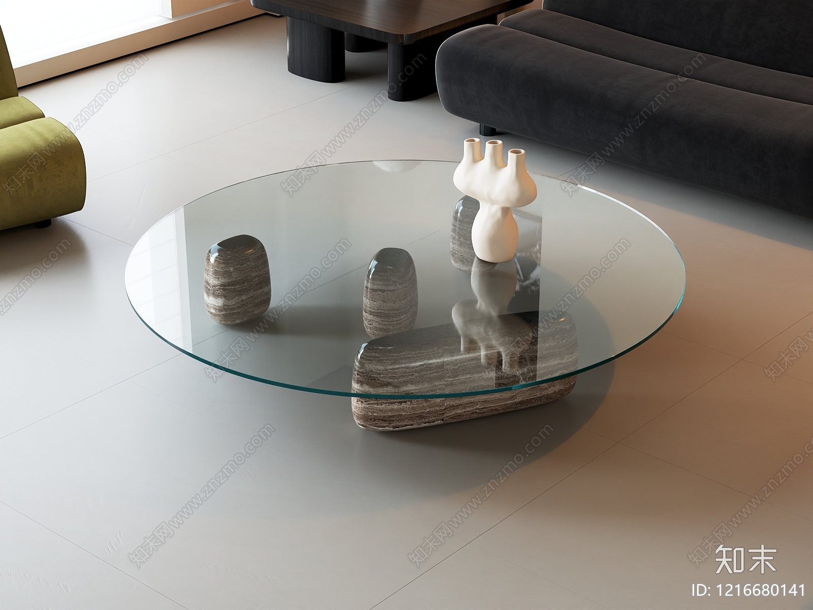 现代极简茶几3D模型下载【ID:1216680141】