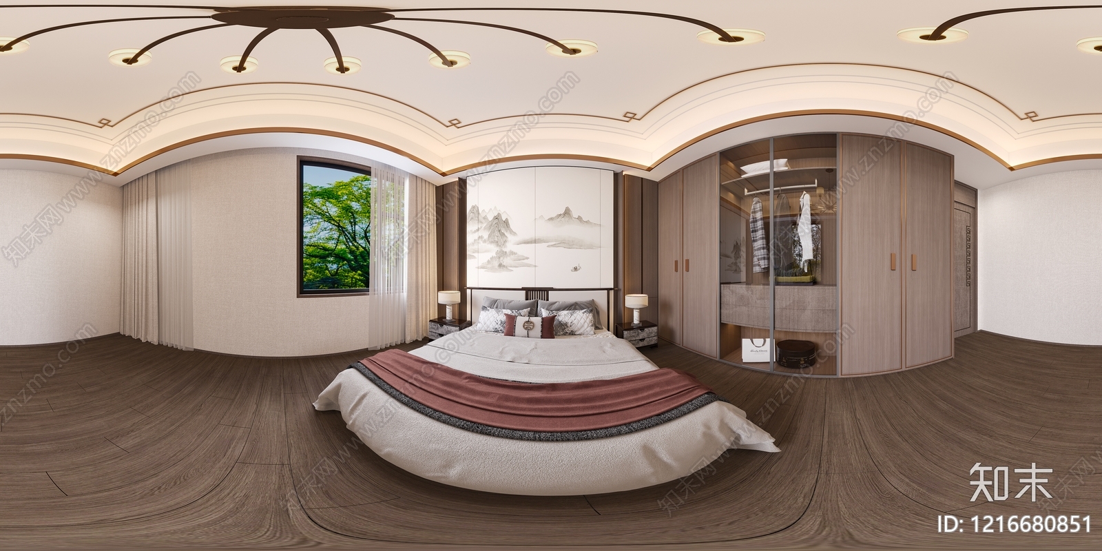 新中式书房3D模型下载【ID:1216680851】