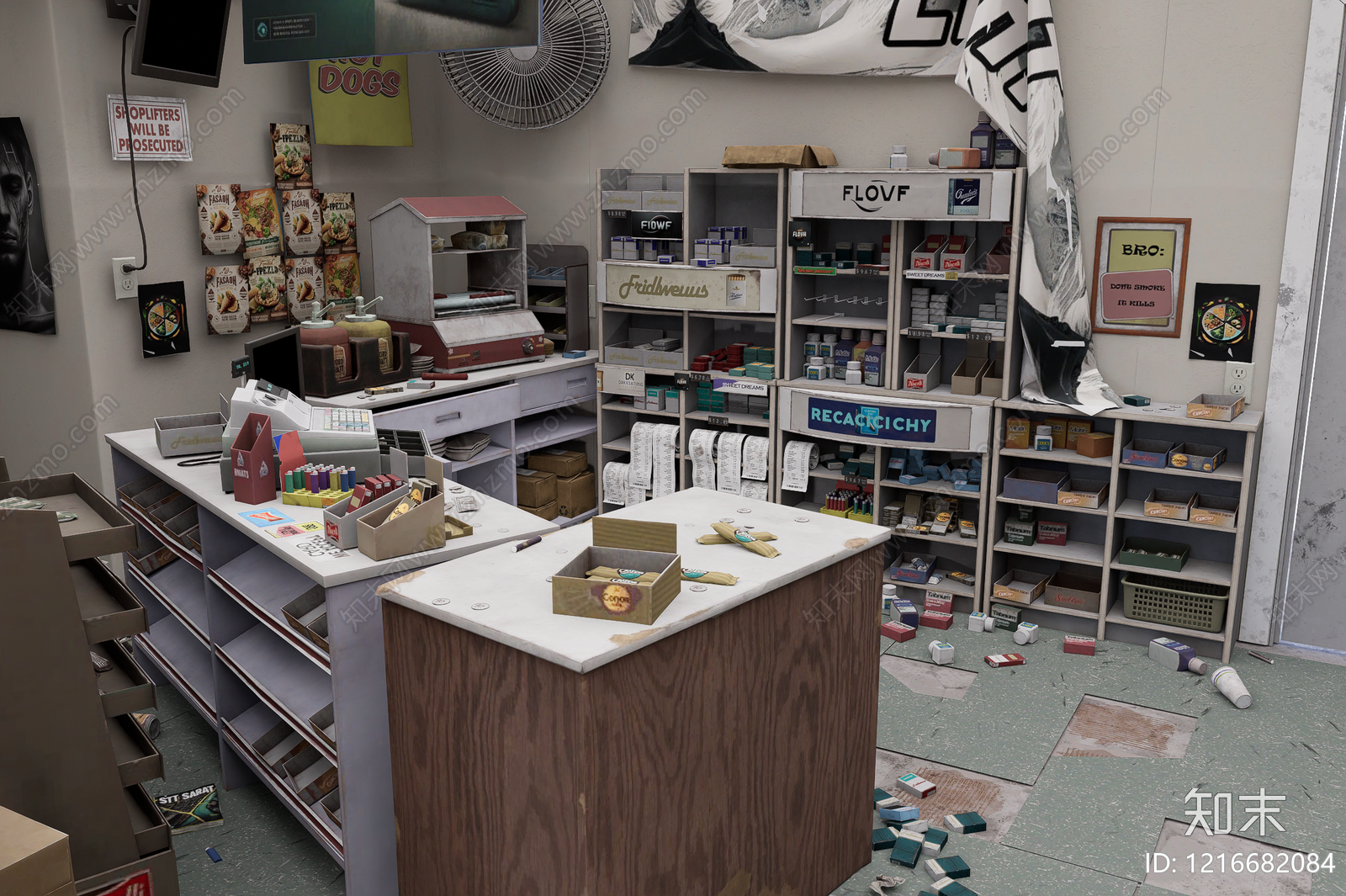 废土风便利店3D模型下载【ID:1216682084】