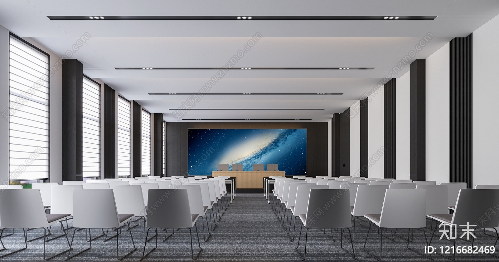极简报告厅3D模型下载【ID:1216682469】