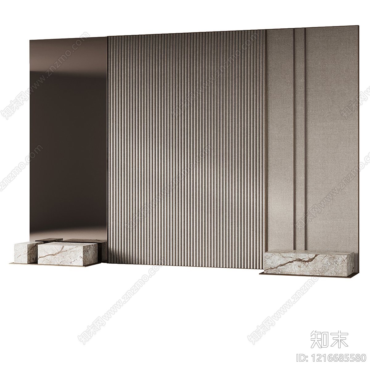 意式极简床头背景墙3D模型下载【ID:1216685580】