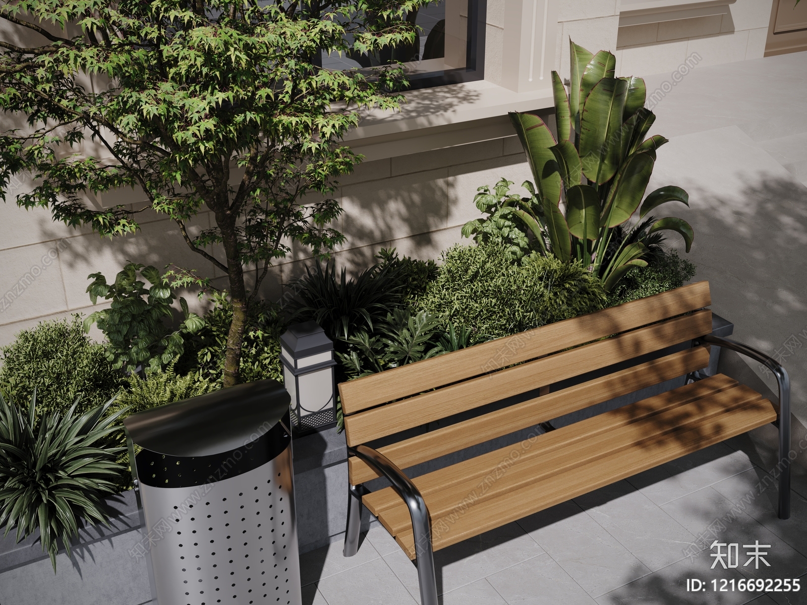 现代简约景观座椅SU模型下载【ID:1216692255】