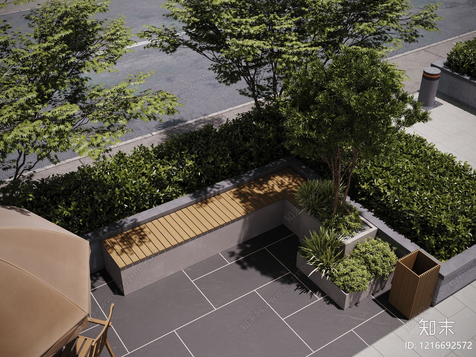现代简约景观座椅SU模型下载【ID:1216692572】