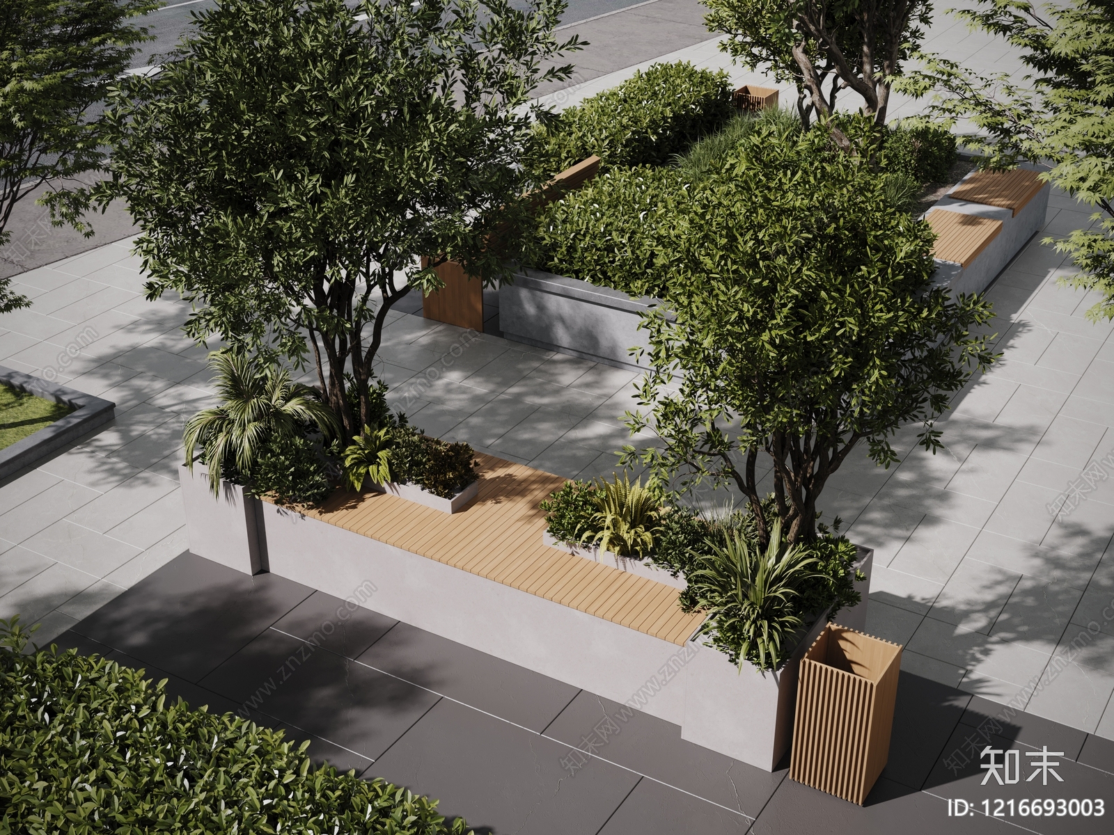 现代简约景观座椅SU模型下载【ID:1216693003】