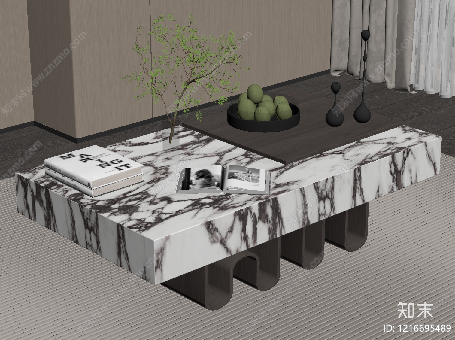 现代简约边几SU模型下载【ID:1216695489】