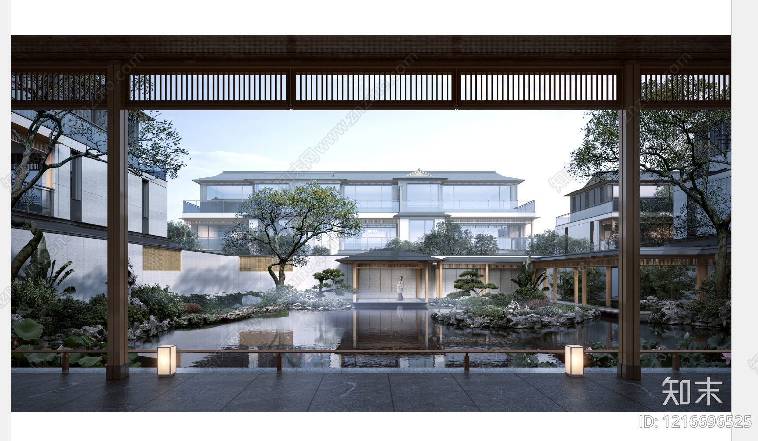 新中式现代四合院施工图下载【ID:1216696525】