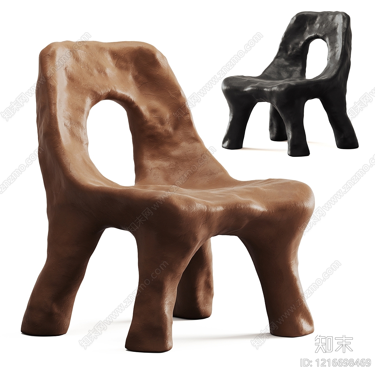 侘寂休闲椅3D模型下载【ID:1216698469】