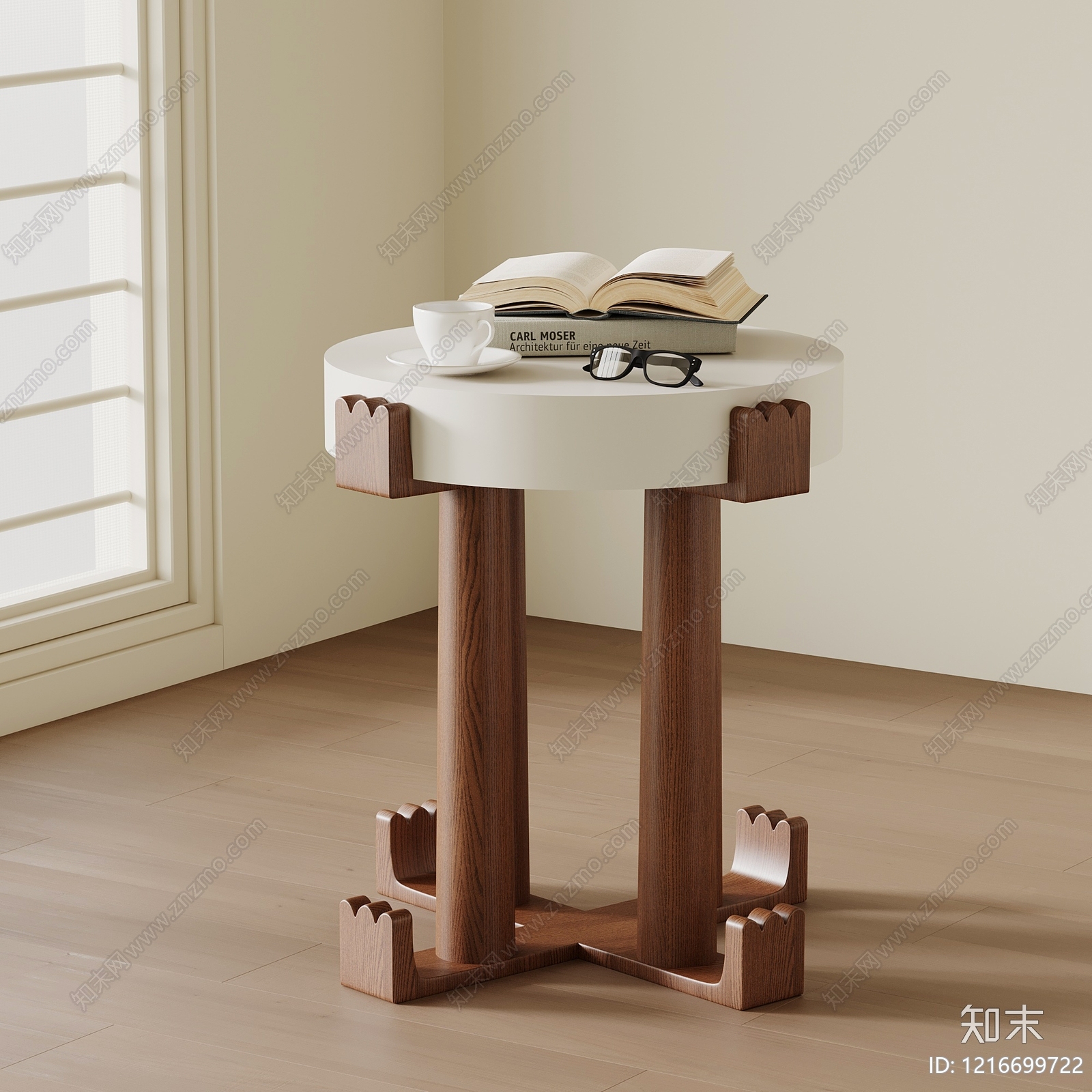 奶油风边几3D模型下载【ID:1216699722】