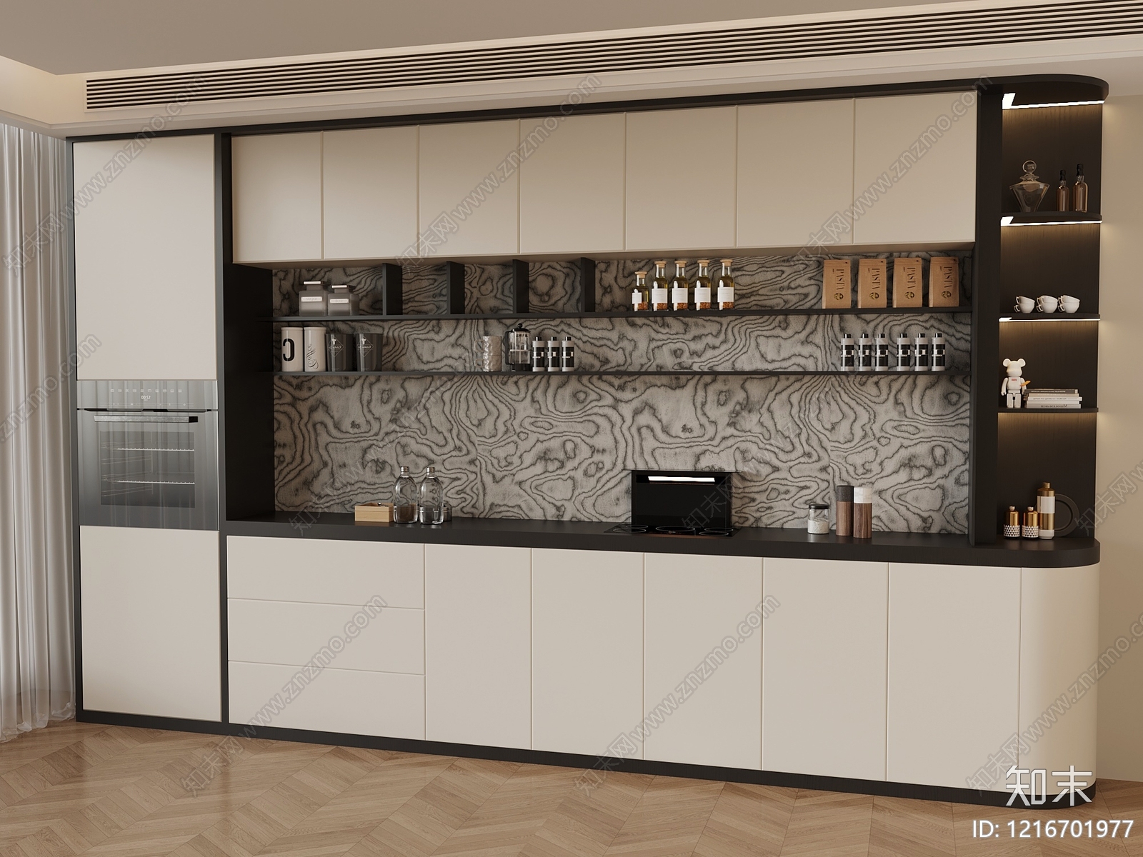 现代简约酒柜3D模型下载【ID:1216701977】