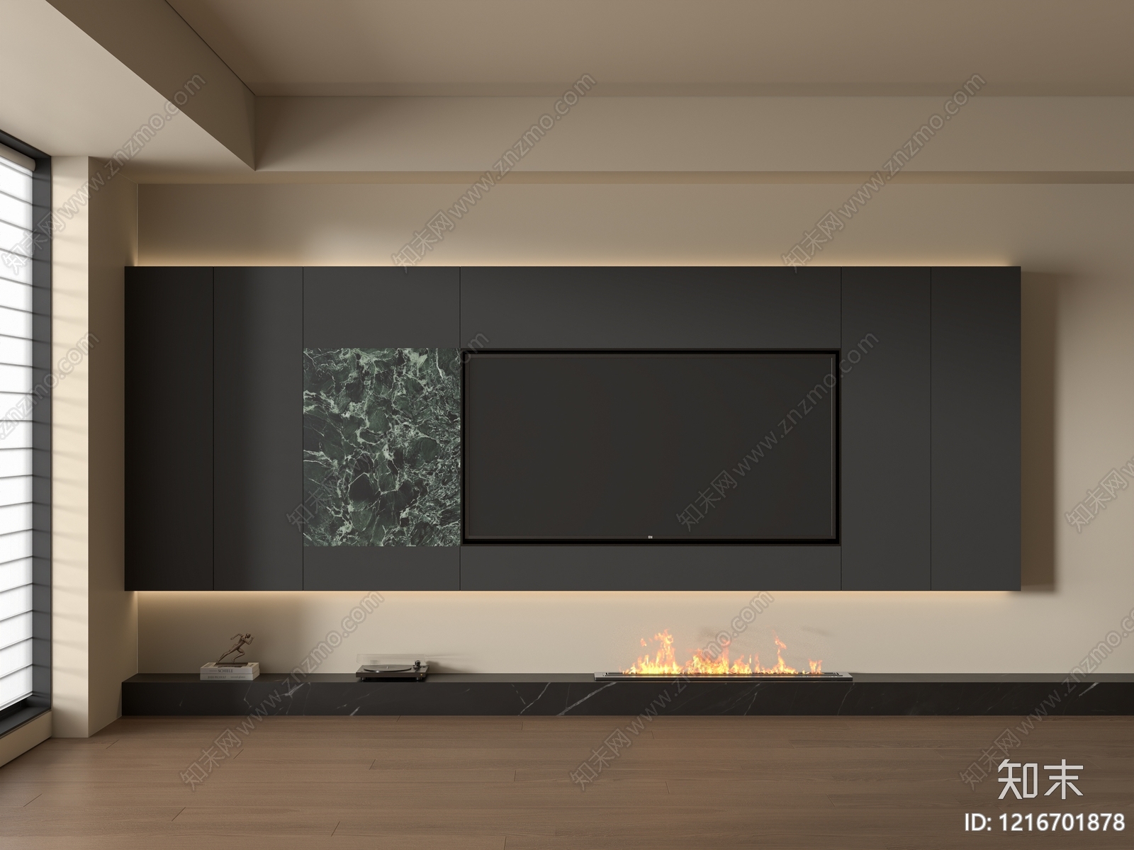 极简电视背景墙3D模型下载【ID:1216701878】