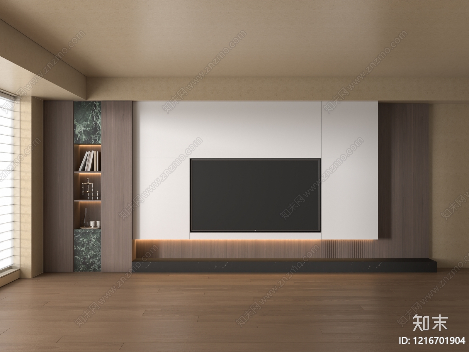 现代简约电视背景墙3D模型下载【ID:1216701904】