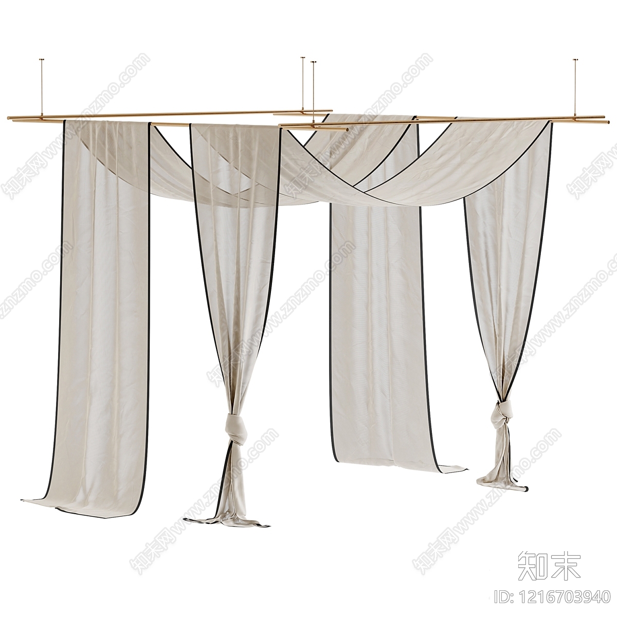 极简床品3D模型下载【ID:1216703940】