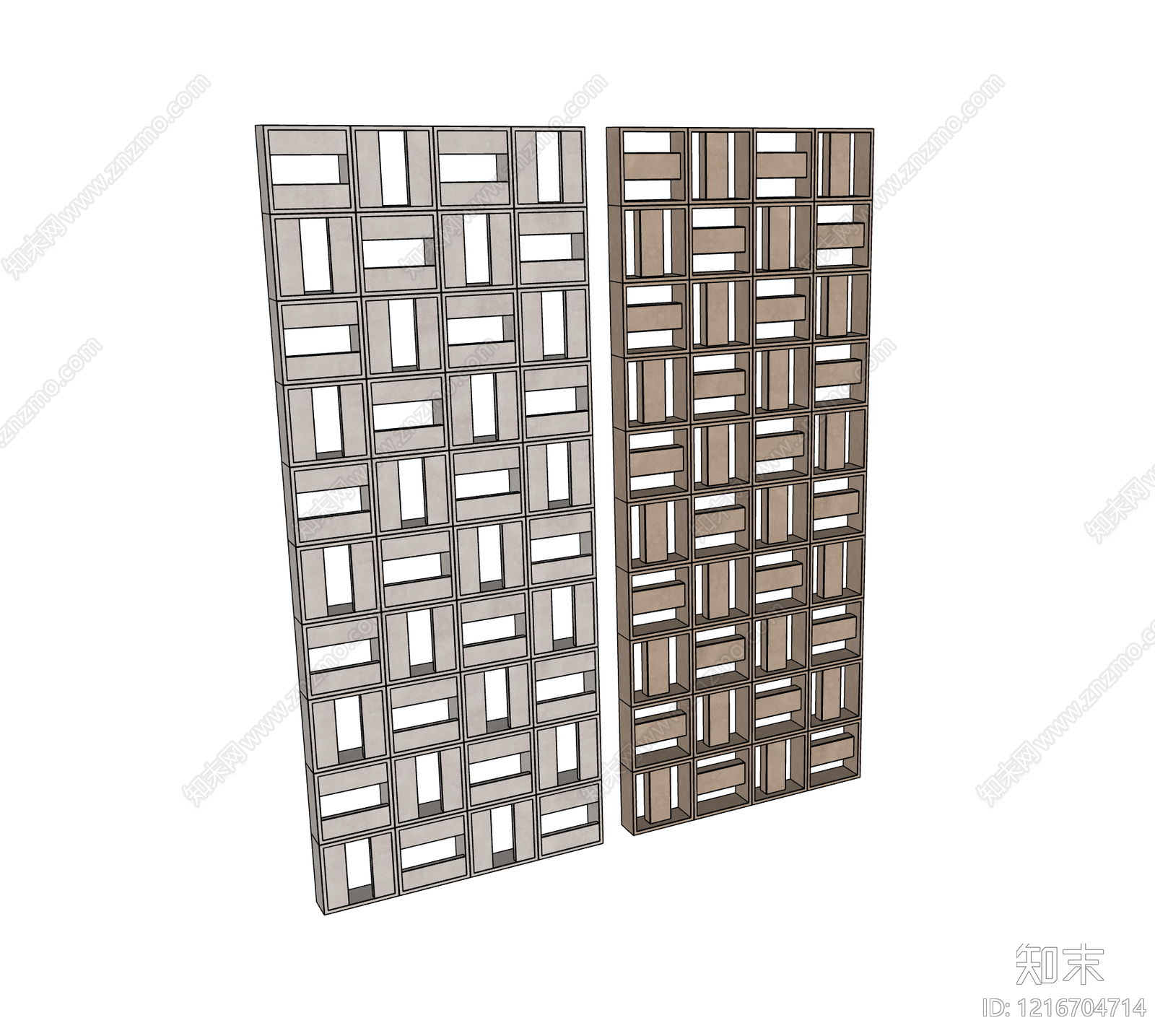 极简艺术隔断SU模型下载【ID:1216704714】