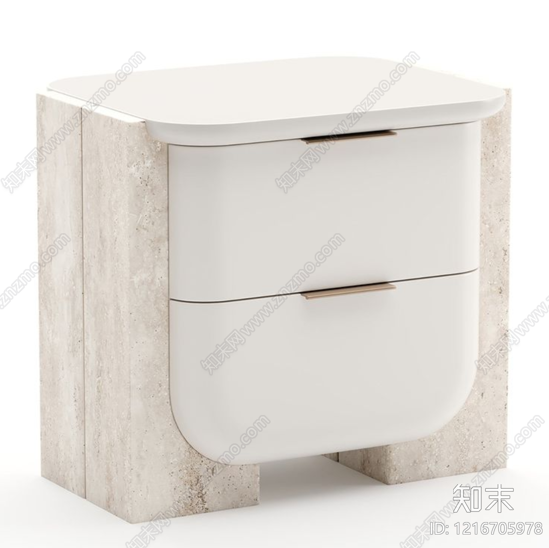 现代简约床头柜3D模型下载【ID:1216705978】