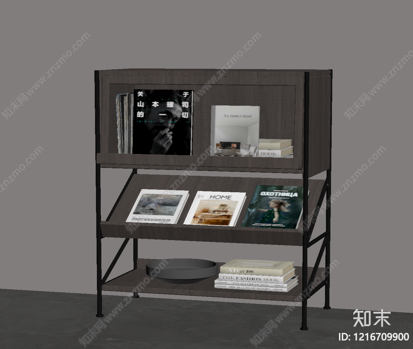 现代简约书架SU模型下载【ID:1216709900】
