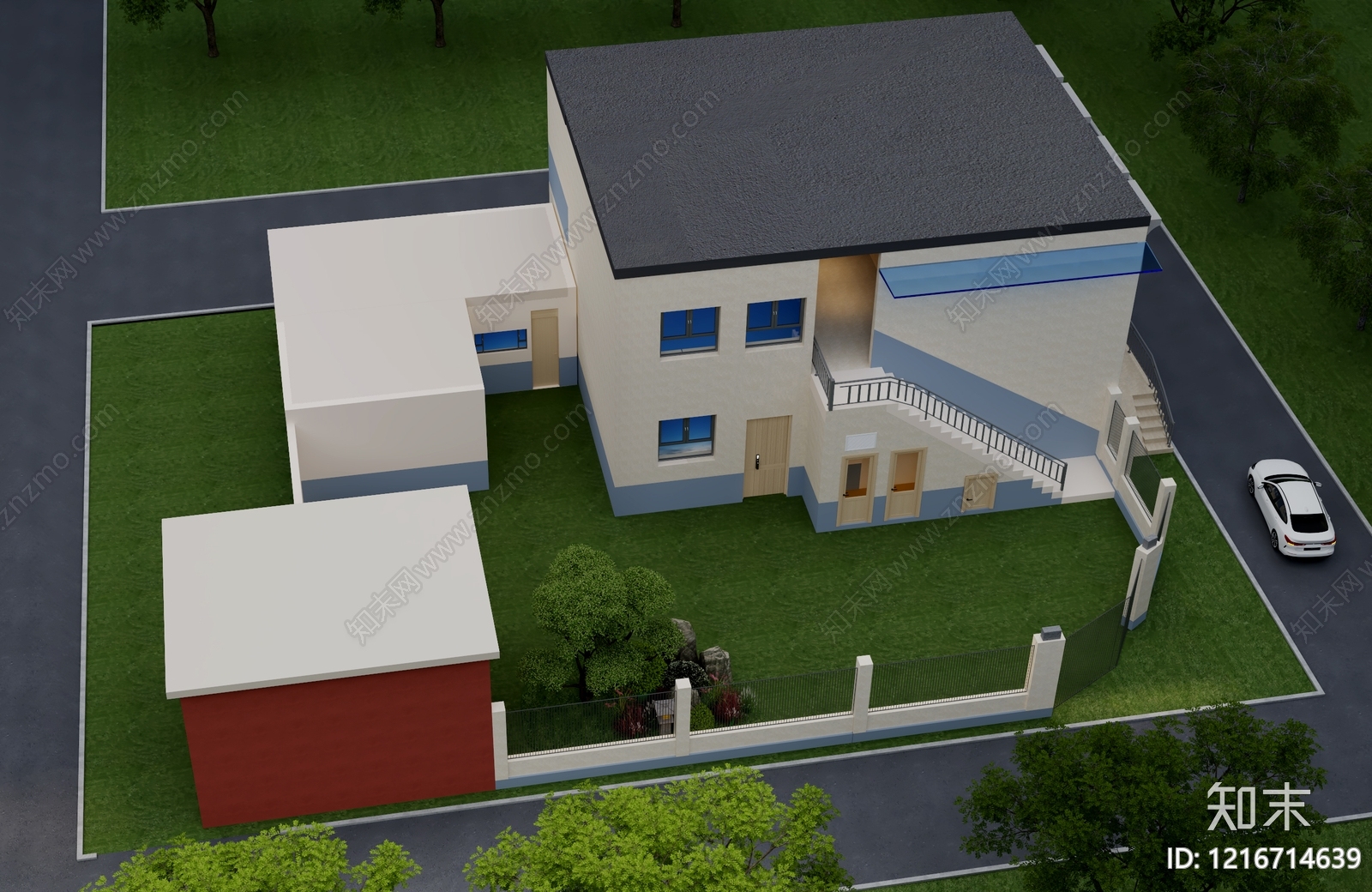 现代简约鸟瞰规划3D模型下载【ID:1216714639】