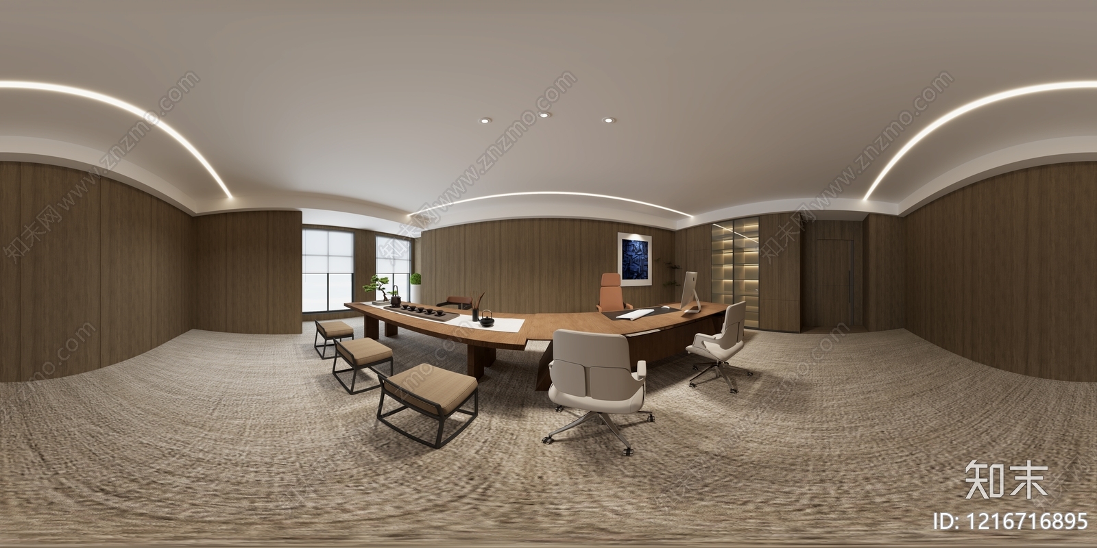 现代简约办公区3D模型下载【ID:1216716895】