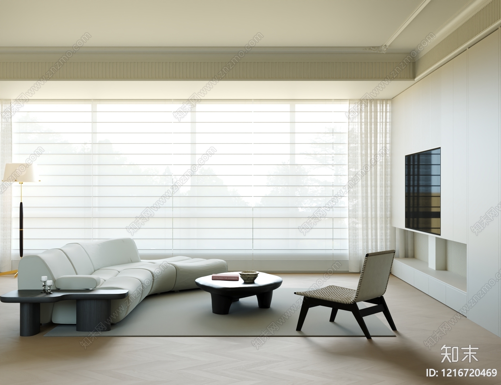 现代家居客厅SU模型下载【ID:1216720469】