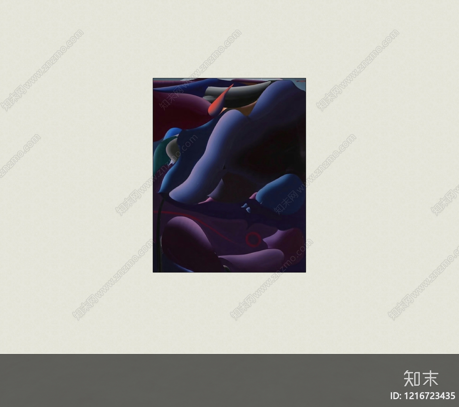 现代挂画SU模型下载【ID:1216723435】
