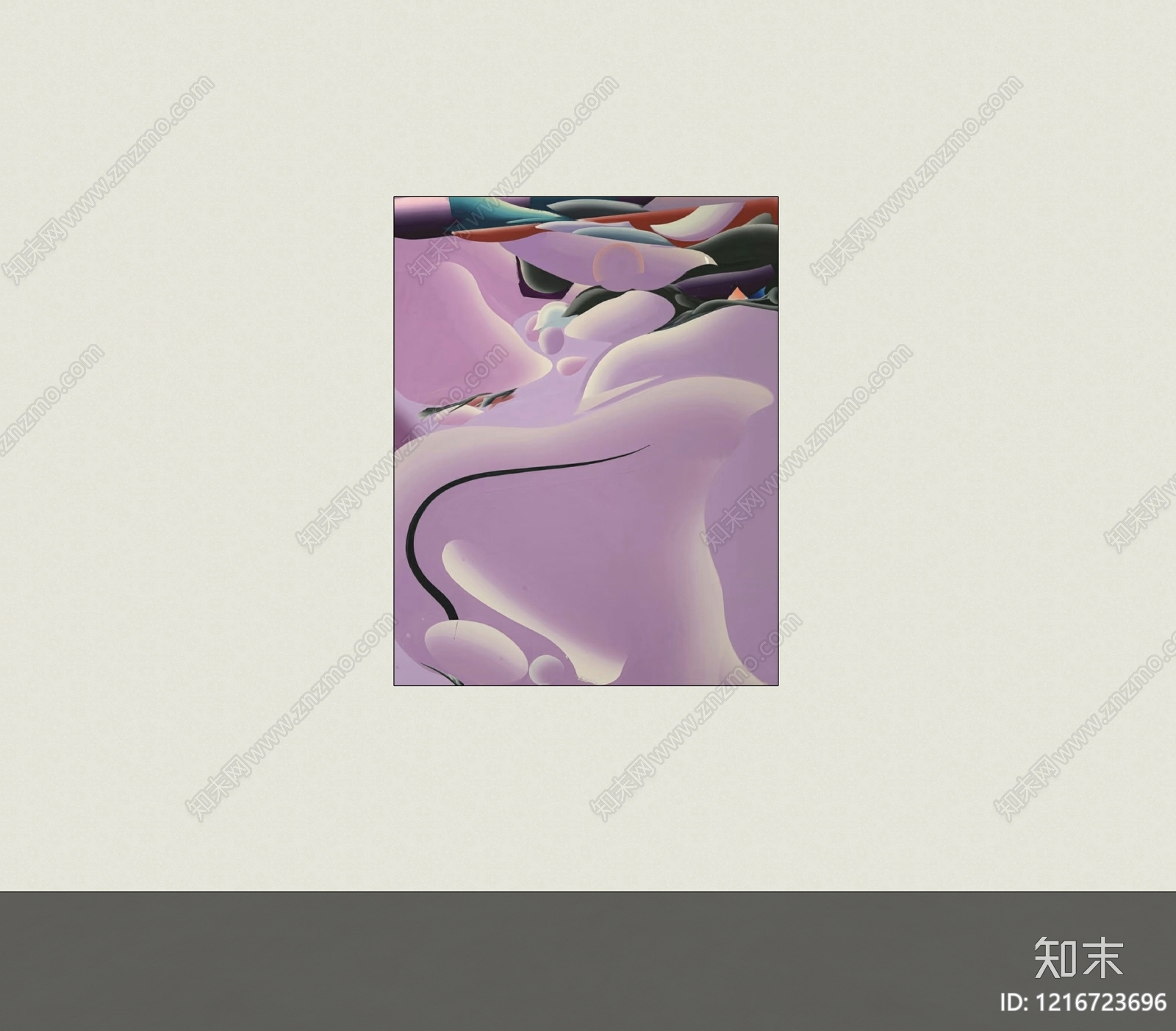 现代挂画SU模型下载【ID:1216723696】