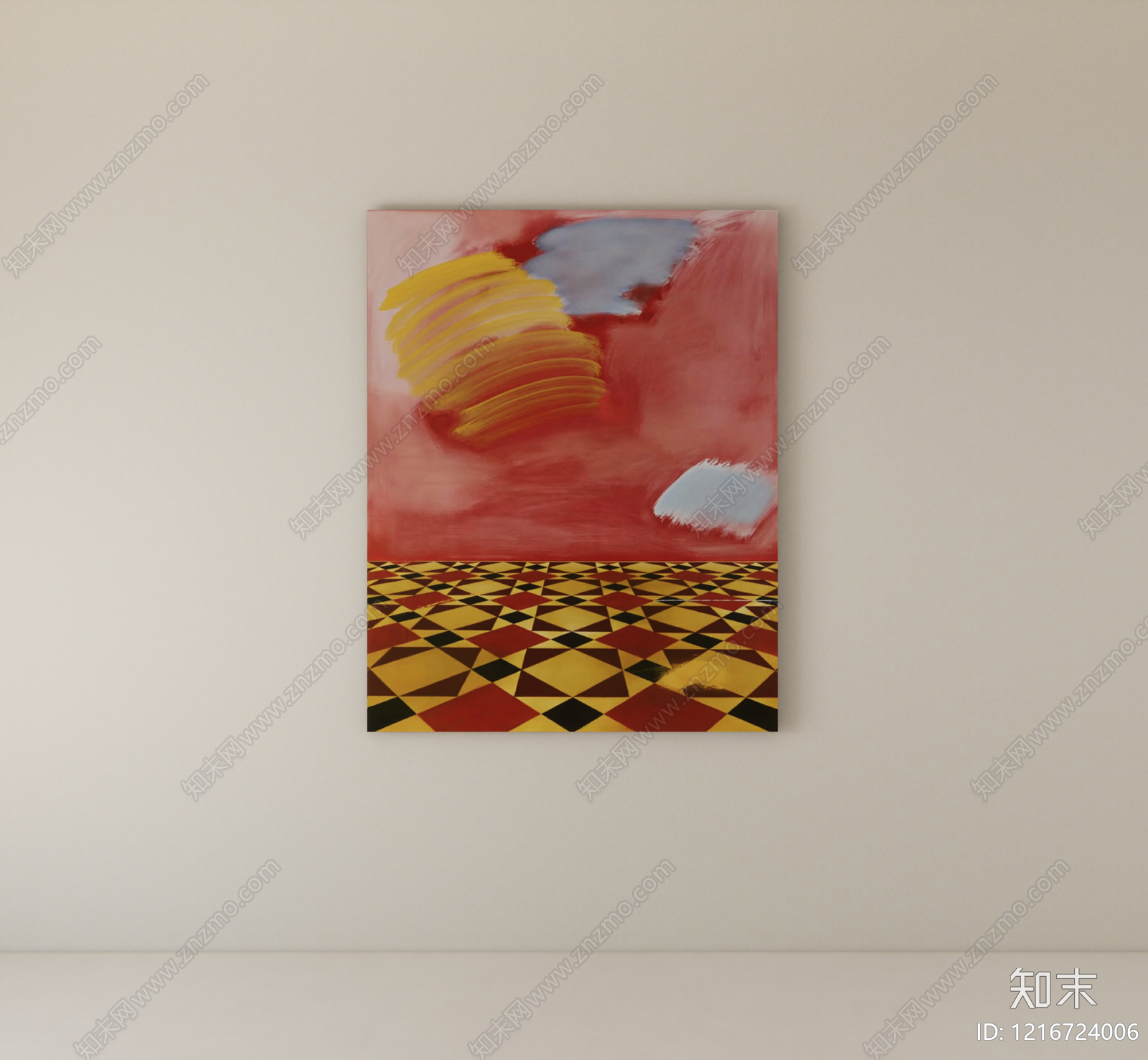 现代挂画SU模型下载【ID:1216724006】