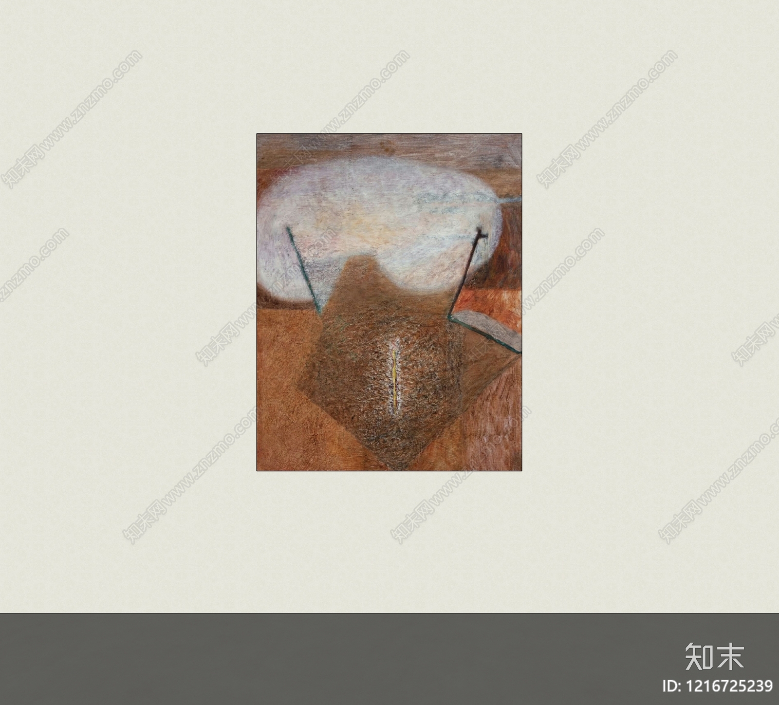 侘寂风挂画SU模型下载【ID:1216725239】