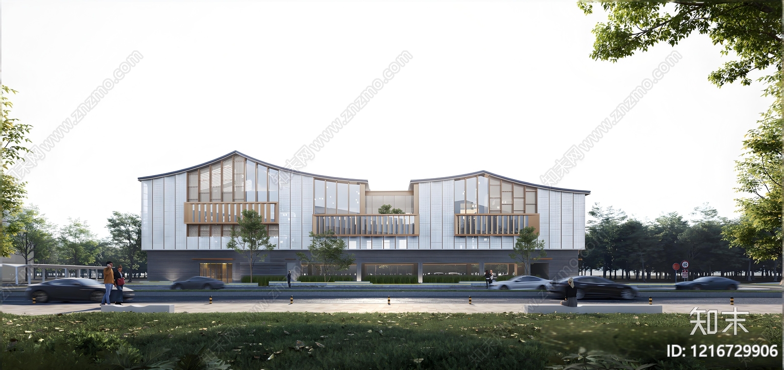 现代农贸市场建筑施工图下载【ID:1216729906】