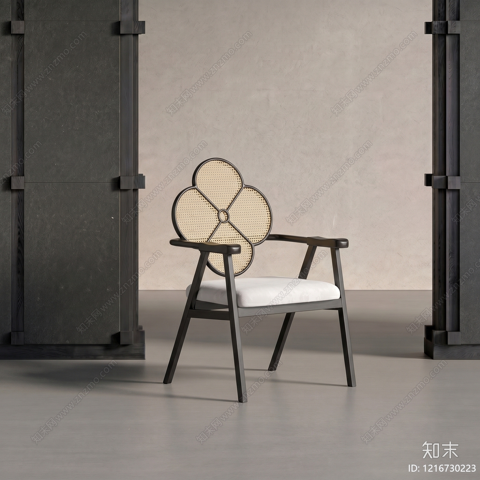 新中式餐椅3D模型下载【ID:1216730223】