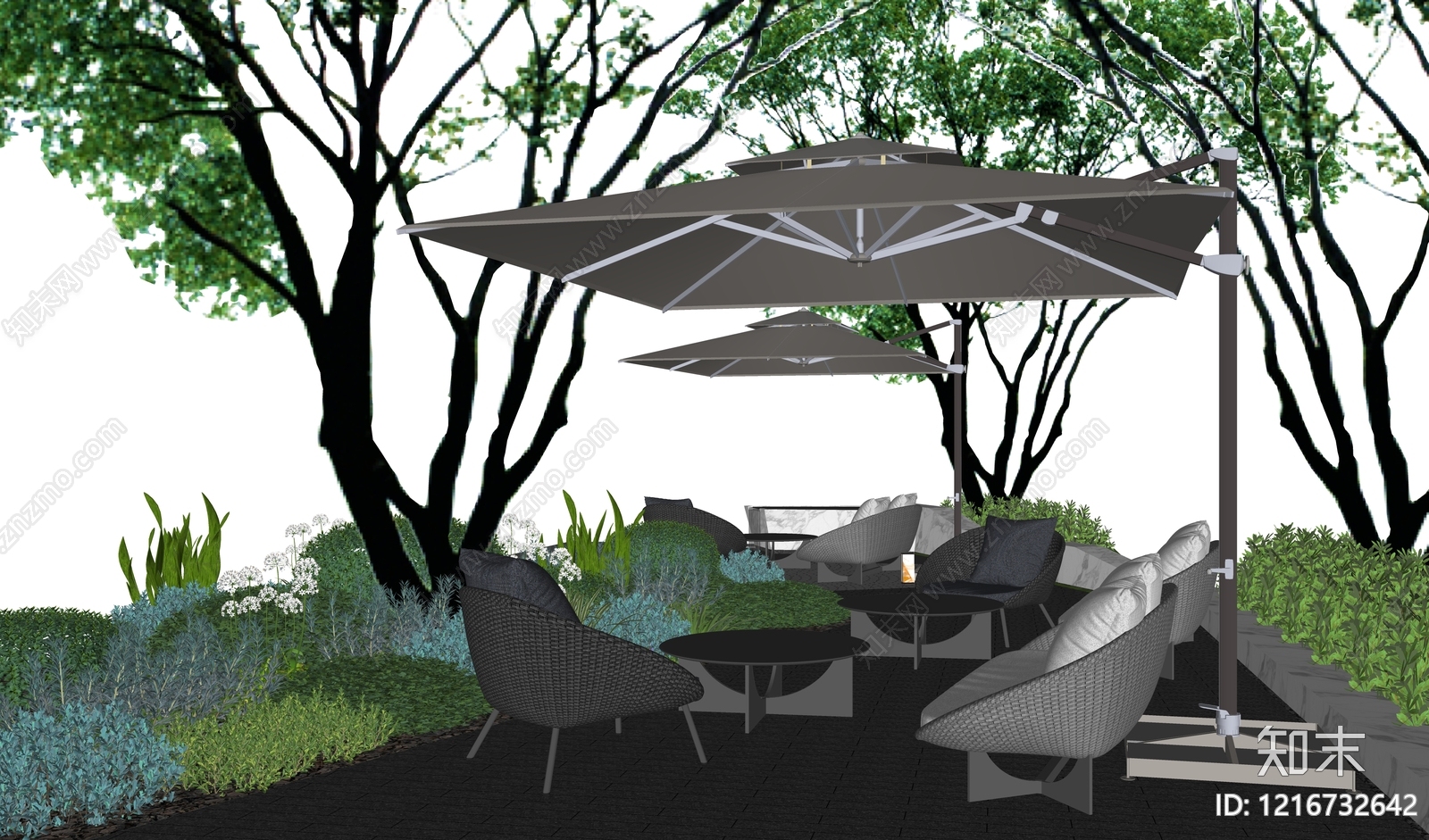 现代简约景观座椅SU模型下载【ID:1216732642】