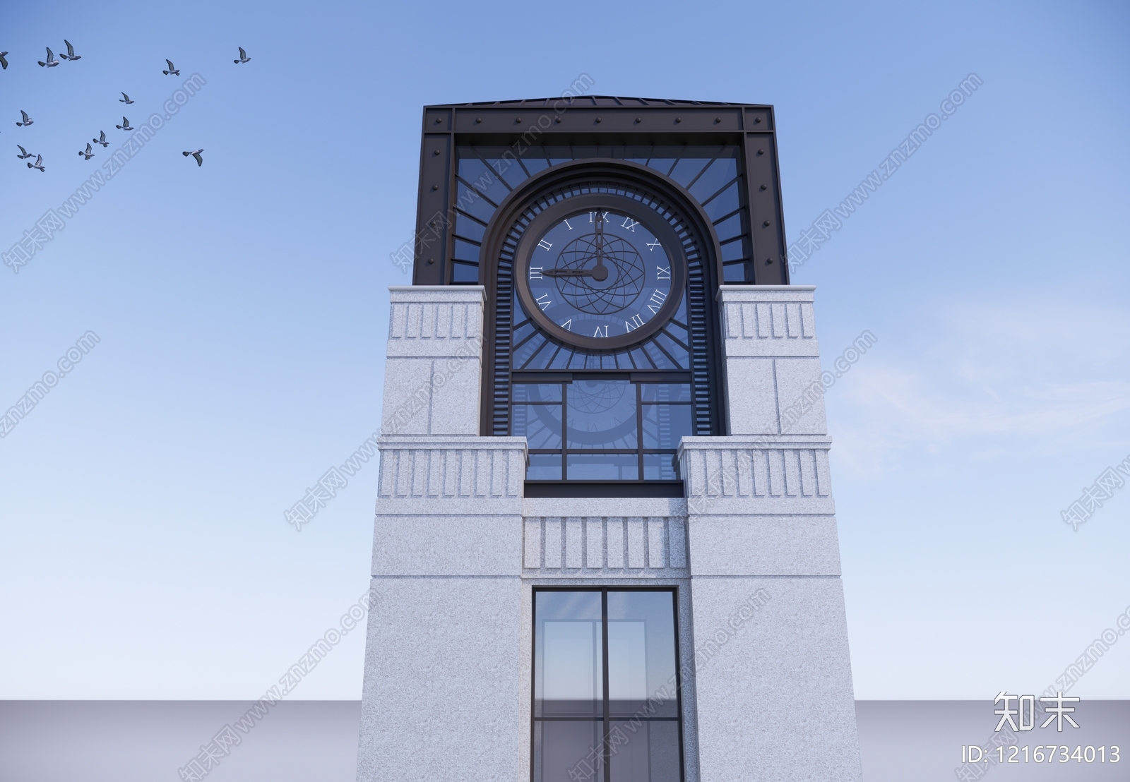 欧式学校建筑SU模型下载【ID:1216734013】
