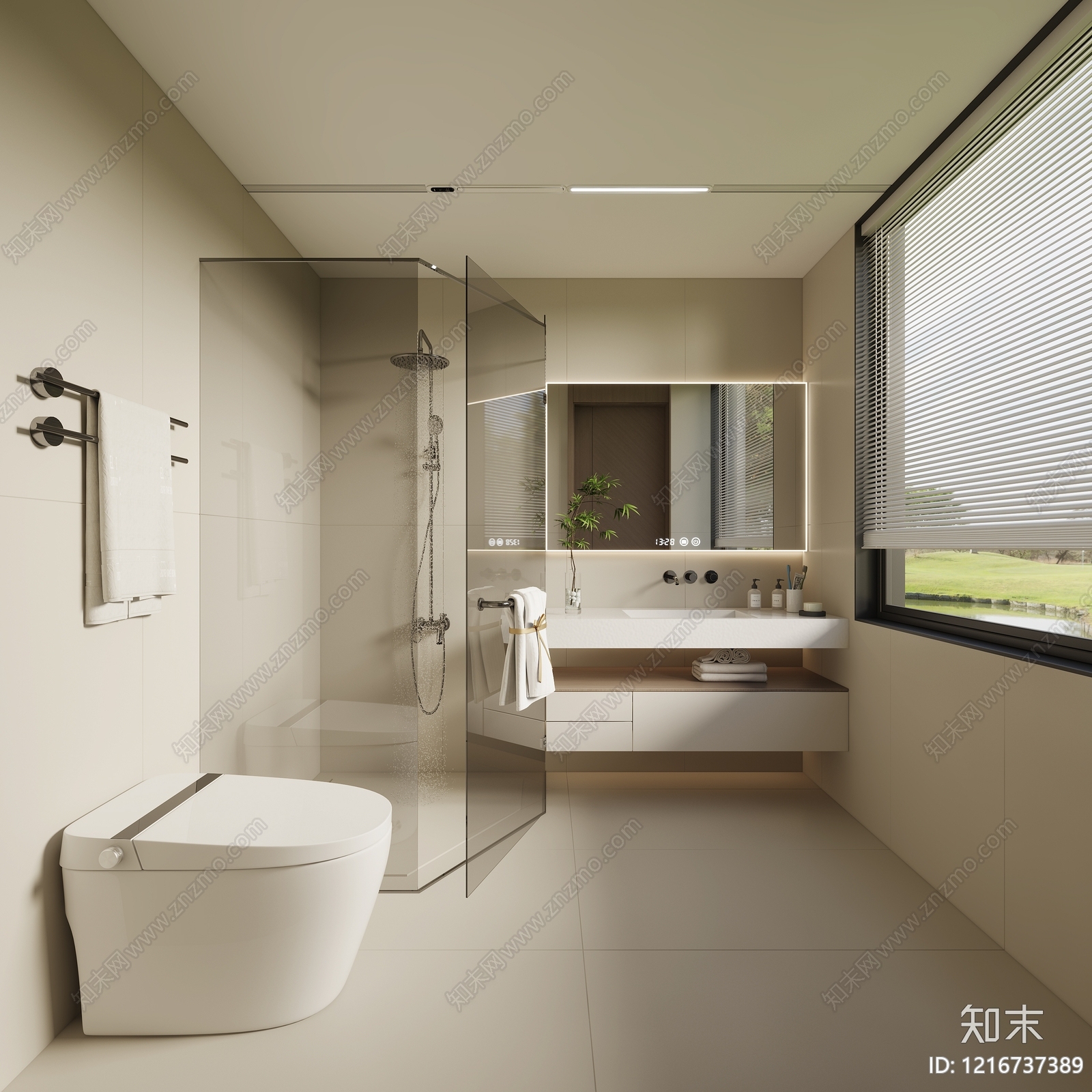 奶油风主卧3D模型下载【ID:1216737389】