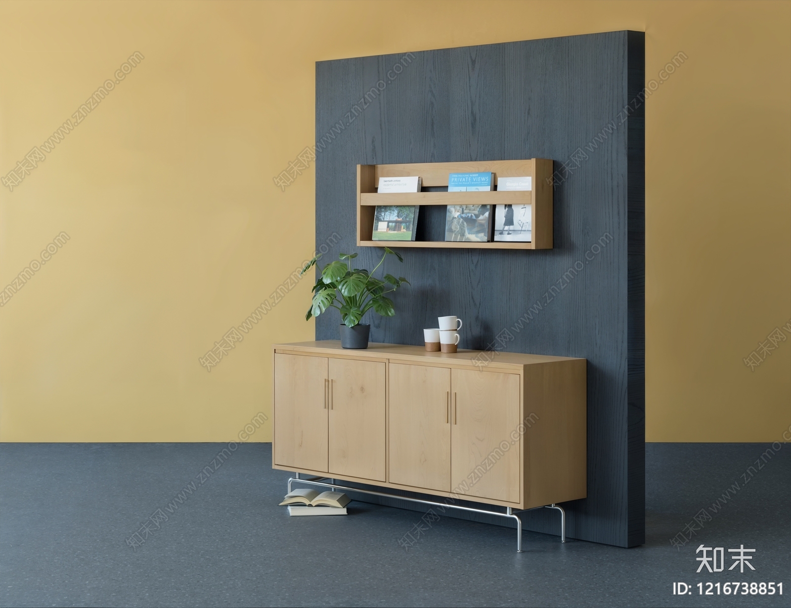 现代简约餐边柜3D模型下载【ID:1216738851】
