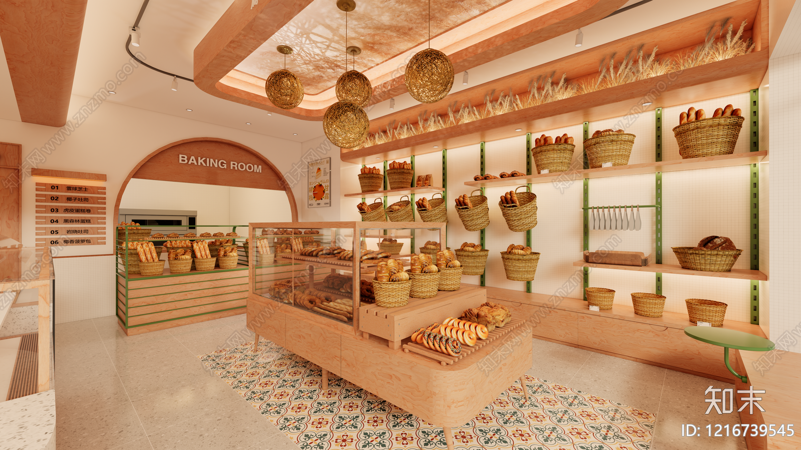 原木风甜品面包店SU模型下载【ID:1216739545】