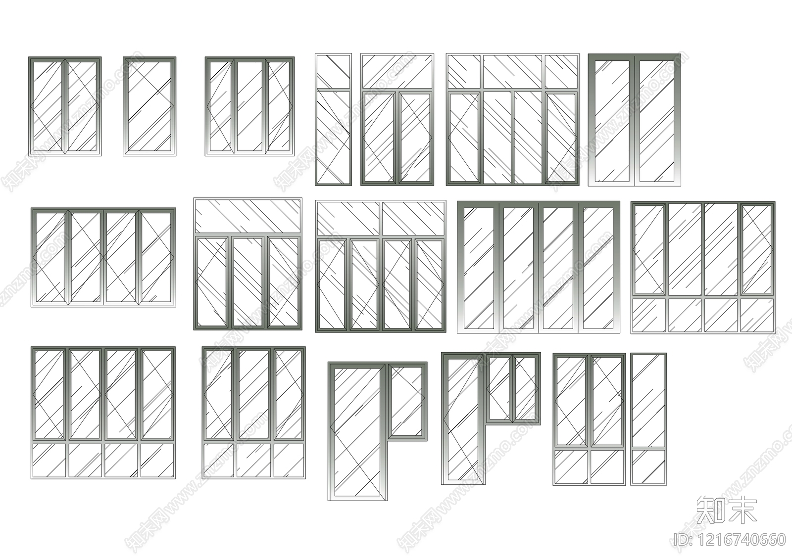 现代窗施工图下载【ID:1216740660】