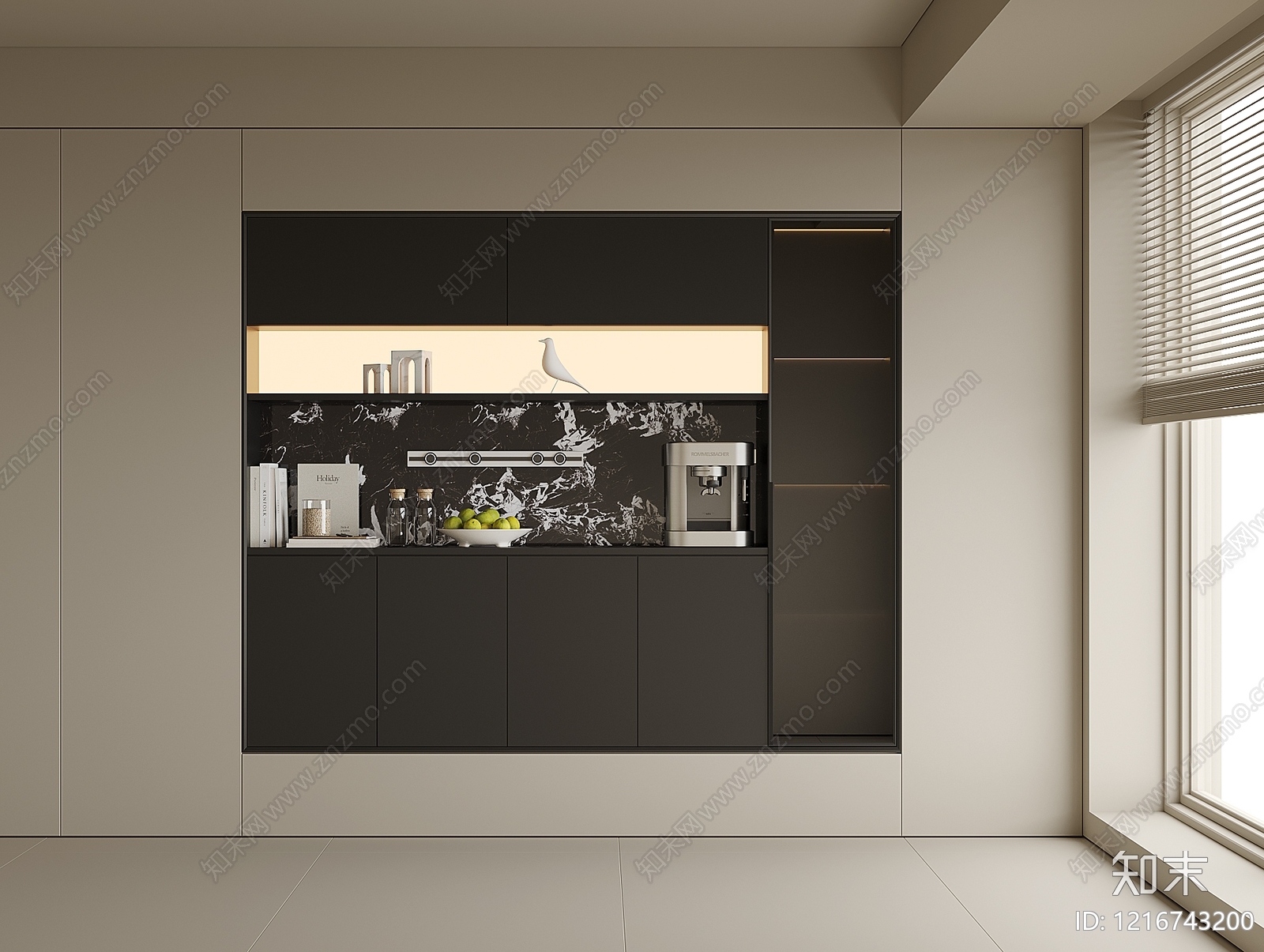 极简餐边柜3D模型下载【ID:1216743200】