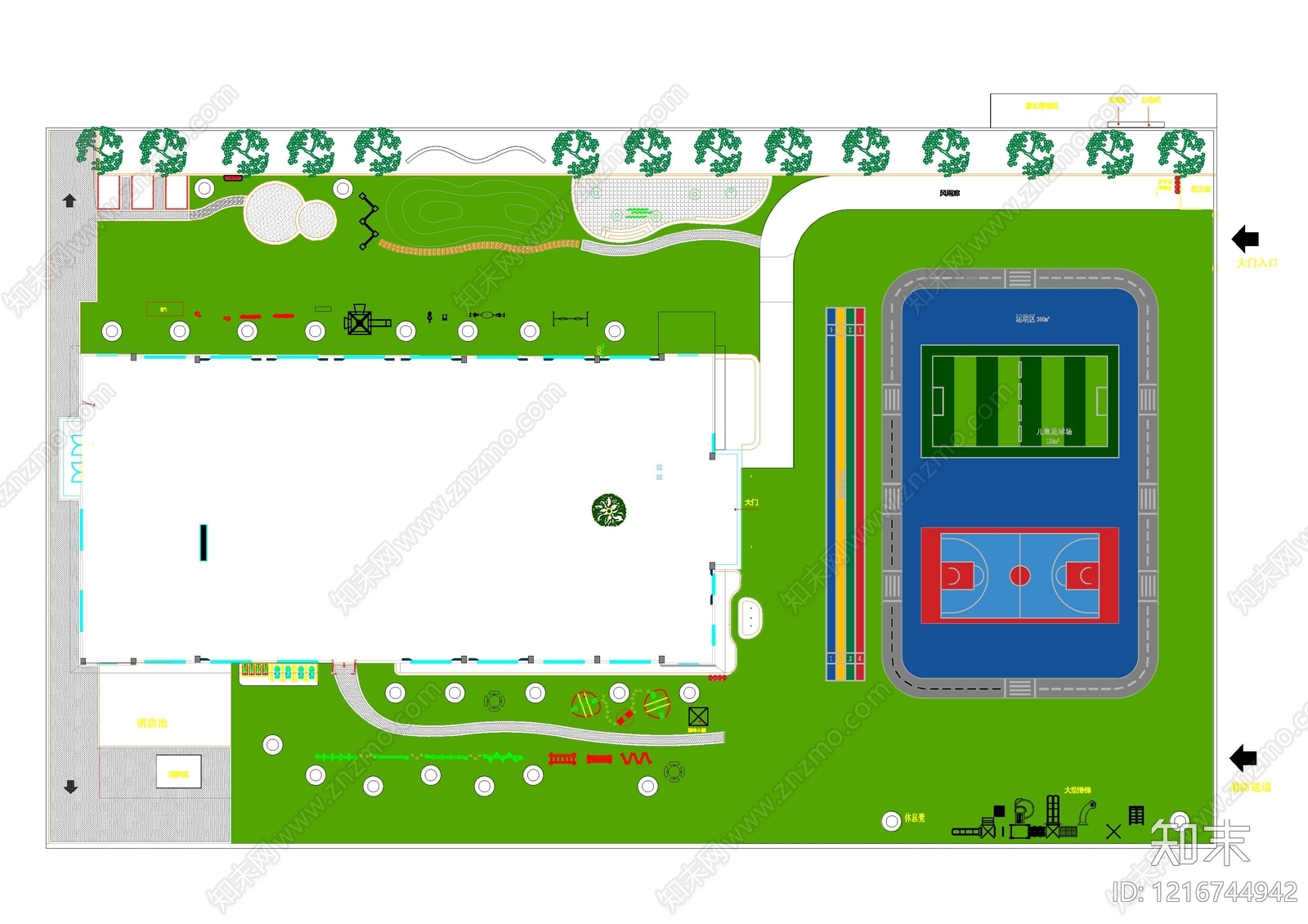 现代幼儿园施工图下载【ID:1216744942】