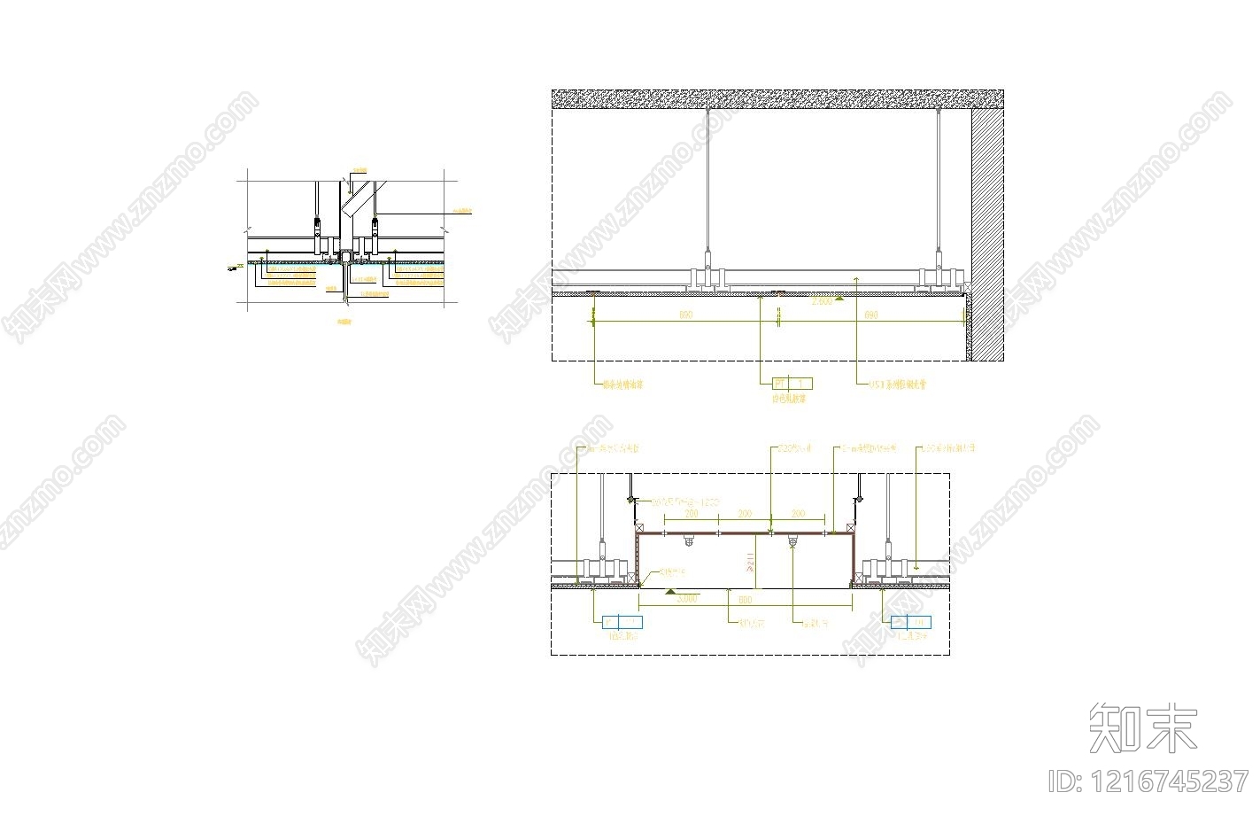 吊顶节点施工图下载【ID:1216745237】