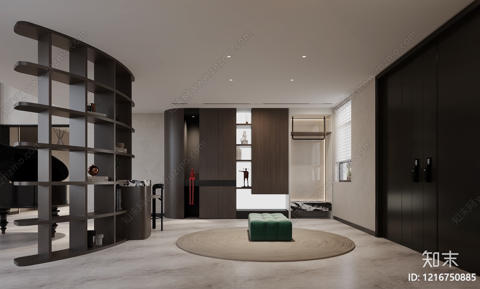 现代简约玄关3D模型下载【ID:1216750885】