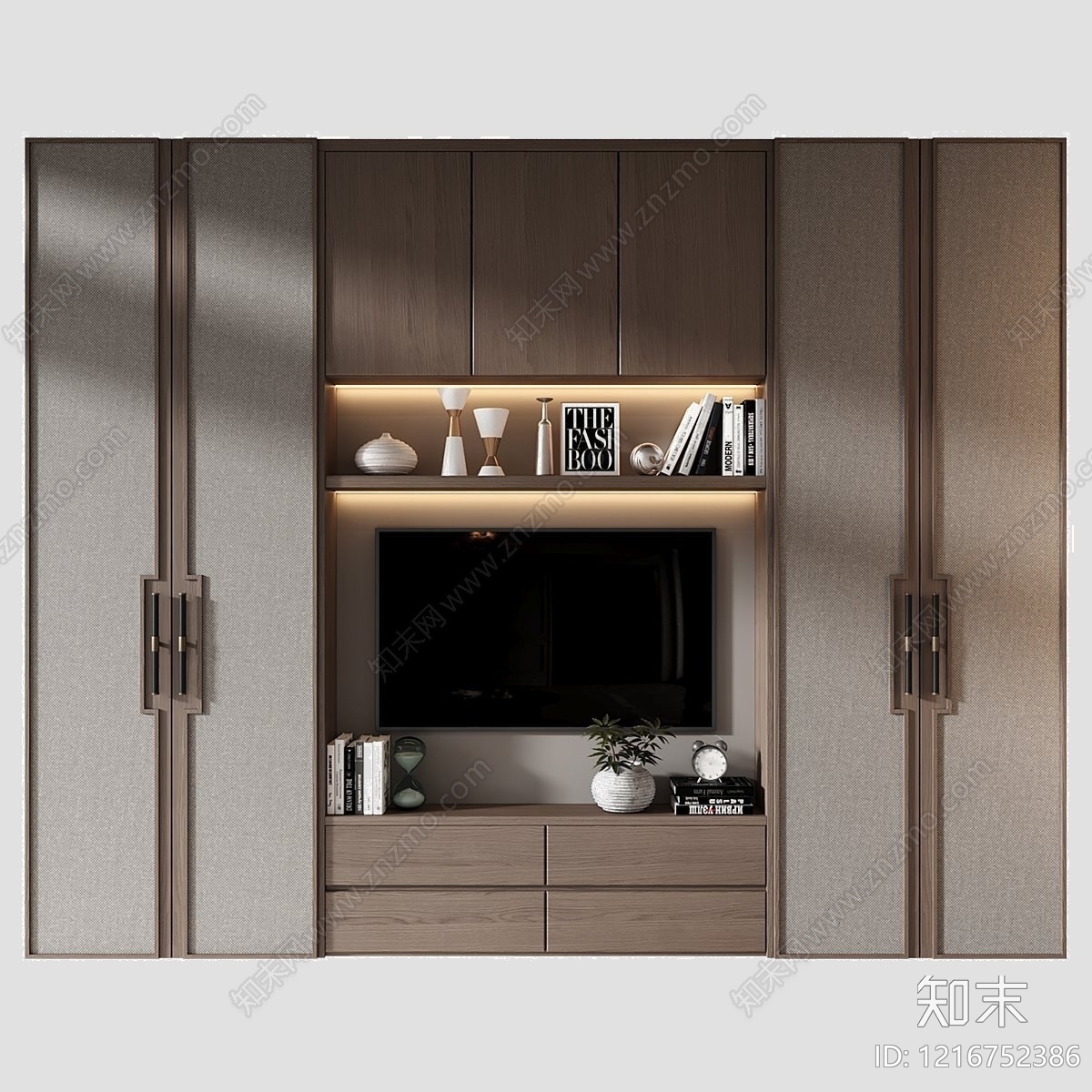 现代简约电视背景墙3D模型下载【ID:1216752386】