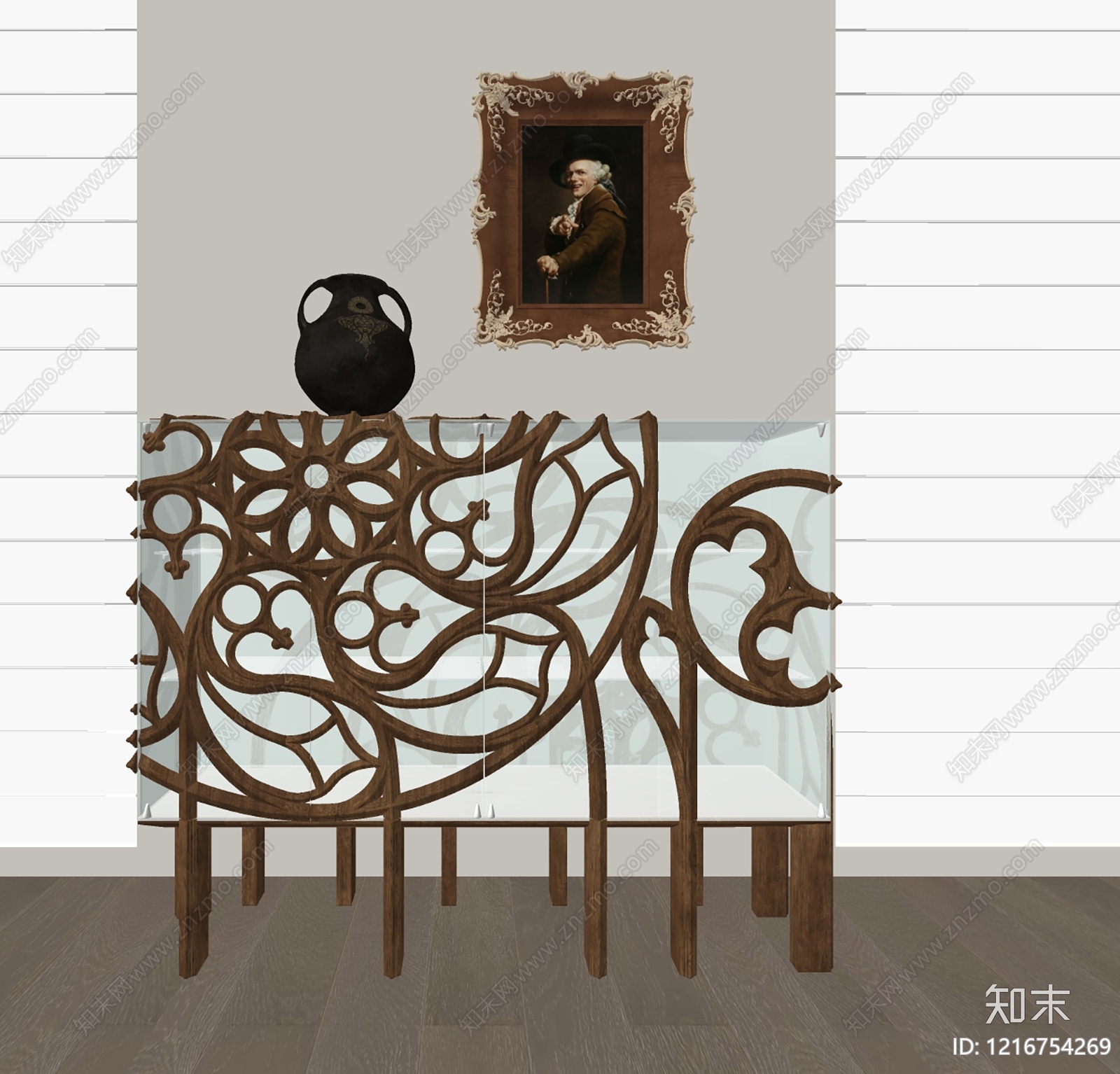 中古玄关柜SU模型下载【ID:1216754269】