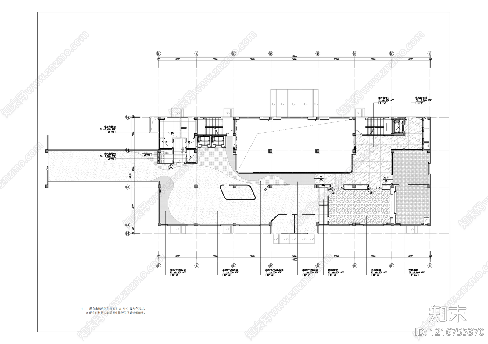 现代整体办公空间cad施工图下载【ID:1216755370】
