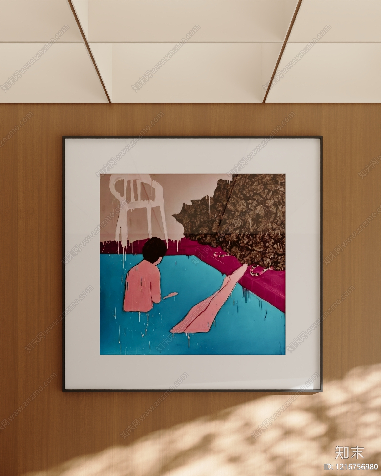 现代简约挂画SU模型下载【ID:1216756980】