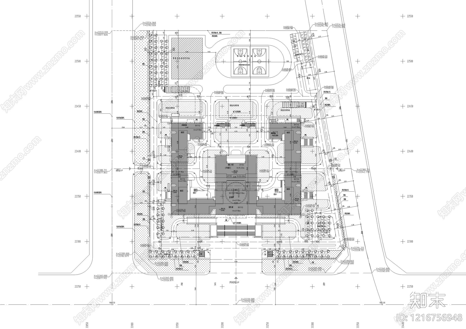 现代行政机构建筑cad施工图下载【ID:1216756948】